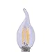 6 Pack 4W/6WLED Filament Candle Light Bulb, Warm White 2700K, E12 Candelabra Base, Flame Shape Bent Tip 40W Incandescent Equivalent 001