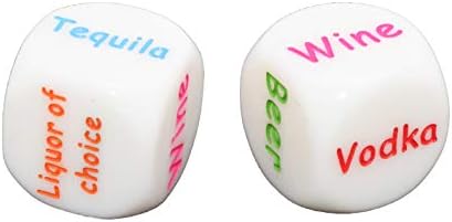 Limited Time Sales ! 2 Piece Bar Dice Drinking Fun Game - Bachelor Party Game Pub Party-Drinking Dice Game, Drunk Frenzy Party Game for Adult , Bachelorette Game 2 pcs