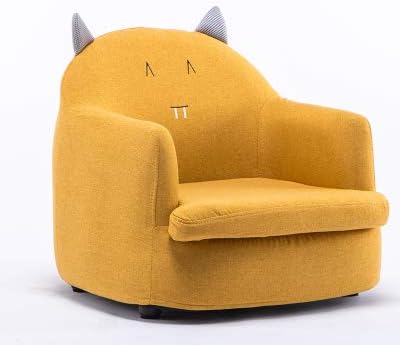 Htimer Children's sofa Girl Princess baby sofa chair Cute lazy sofa seat Cartoon kindergarten small sofa, yellow little monster (cloth detachable)