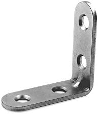 Modket M4323-112-ZP-4 Corner Braces 1-1/2” x 1-1/2” Angle Brackets 90 Degree Joint Braces Fastener Heavy Duty Shelf Wall Hanging Support L Shape Bracket 4 pcs