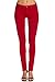 Poplooks Women's Casual Mid Rise Stretch Skinny Knit Jegging Pants