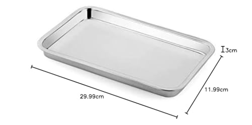 JONTY Stainless Steel DEEP Tray Square PURPORSE for Cake Sweet Pastry Muffins Camping, Events & Every Day Use Kitchenware in Various Sizes (L 38.5 x B 29) 4