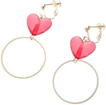 Amazon Co Jp ピンクラテ Pink Latte ハート付きフープイヤリング ゴールド 007 00 服 ファッション小物