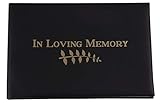Funeral Guest Book - in Loving Memory Guest Book, Condolence Book, Memorial Guest Book, Celebration of Life Registration Book, Black with Gold Foil Print, 48 Pages 96 Sheets, 8.1 x 5.5 Inches