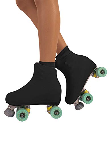 Cover Skates | Skate Boot Covers | Roller Skating Wear Woman and Girl | 70 DEN | Made in Italy (USA: 7/10 = EU: 38/42, Black)