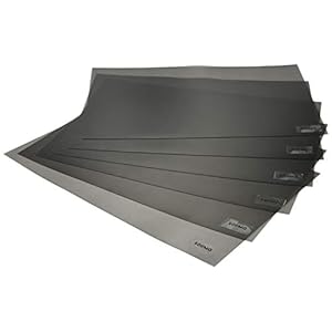 Amazon Brand – Solimo Solid Pvc Fridge Mat (Black, Standard, 6 Pieces, Polyvinyl Chloride)