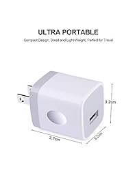 Cargador de pared, enchufe de carga Gigreen 2 unidades USB 5 V 2,1 A para el hogar cargador de pared adaptador enchufe para iPhone 7, 7 Plus, 6, 6s, 5, 5S, iPad, iPod, Samsung S5 S6 S10 Edge, Google Pixel, HTC, LG, Nokia