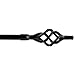 Ivilon Drapery Window Curtain Rod - Twisted Style Set, 48 to 86 Inch. Color Black