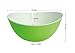 Honla 48 Oz Pasta Salad Bowls,Set of 4,Unbreakable Plastic and Wavy Rim,2 Tone,Light Green and White
