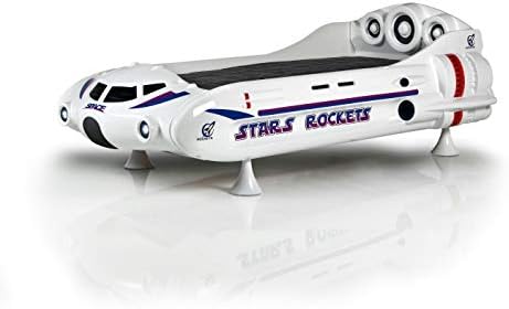 WonderSleep LED Lights Car Kids Bed with a Mattress and Set of Sheets White