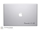 Proverbs 31:25 Text Bible Verse Vinyl Car Sticker Silhouette Keypad Track Pad Decal Laptop Skin Ipad Macbook Window Truck Motorcycle