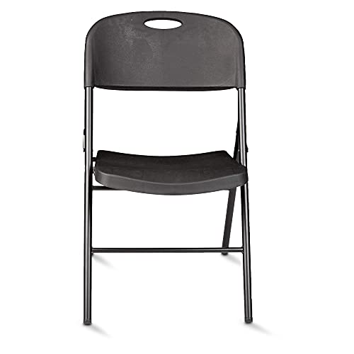 Amazon Basics Folding Plastic Chair with 350Pound Capacity Black, 6
