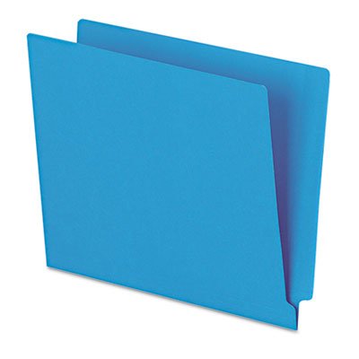 Pendaflex Reinforced 2-Ply Folders, Straight Cut, End Tab, Letter Size, Blue, 100 per Box (H110DBL)