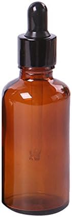 Flybuild® 5ml-100ml Mini Amber Glass Bottle Liquid Reagent Pipette Eye Dropper Empty Bottle (50ml)