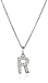 Amazon Essentials Platinum Plated Sterling Silver Infinite Elements Cubic Zirconia Initial Pendant Necklace, 18