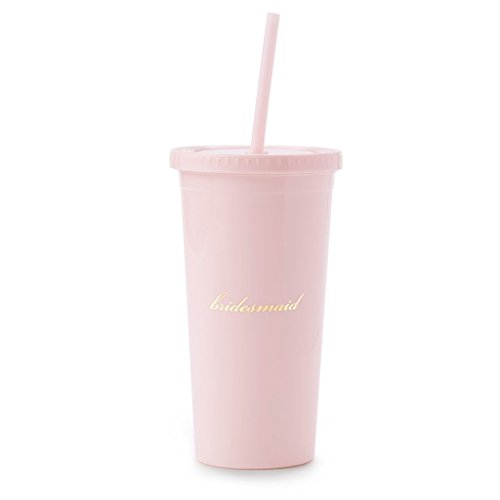 Kate Spade New York Insulated Plastic Tumbler with Reusable Straw for