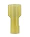 Yueton® 100pcs Yellow 12/10-Gauge Economy Nylon Male Fully-Insulated Quick Disconnects Wiring Spade Wire Crimp Terminal