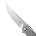 CRKT Vizzle EDC Folding Pocket Knife: Everyday Carry, Satin Blade, IKBS Ball Bearing Pivot, Frame Lock, Stonewashed Stainless Steel Handle, Pocket Clip 5320