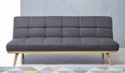 Amazon Com Sofa Bed Couches Sleeper Sofas Grey Linen Wood Frame