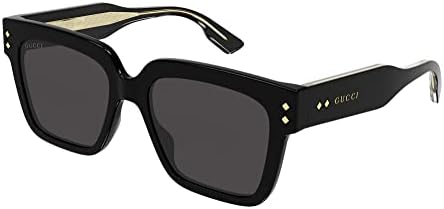 Gucci GG1668S 003 Sunglasses Men's Black/Red/Green Rectangle Shape