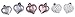 Clever Creations Christmas Heart Ornament Set Small Pink and White Heart with Glitter | Lightweight Shatter Resistant Design | 8 Pack | Festive Holiday Decor | 2