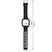 Fitbit Versa Bands, MAIRUI Protective Case Strap Rugged Shockproof Replacement Wristband for Fitbit Versa Fitness Smart Watch (Black)
