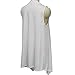 Lusiyu Women's Slim Fit Sleeveless Open Front Cardigan Vest Asymmetric Hem XL White