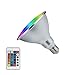 HOPLOM 20W PAR38 RGB Colored LED Spotlight Outdoor, E27/E26 Color Changing Light Bulb, Waterproof Flood Light with Remote for Holiday Home Party Decoration