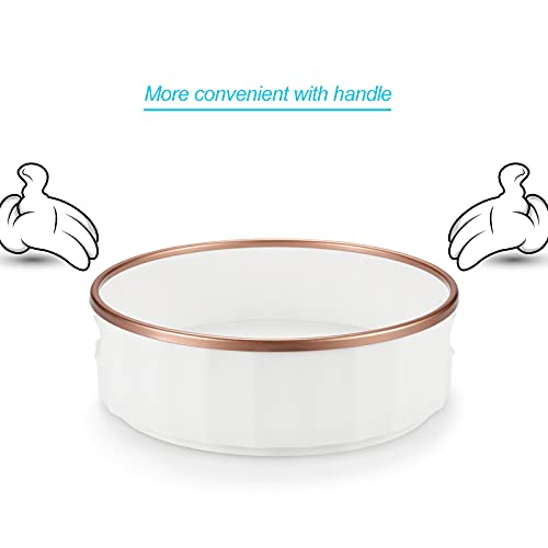 SEALON Lazy Susan Cabinet Organizer – Non-Slip Kitchen Turntable Organizer 360 Rotating Can Organizer for Pantry with 2 Handle 11.8 Inch