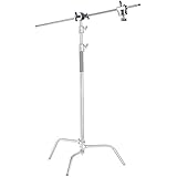 Neewer Extension Grip Arm Boom Arm with 2 Pieces Grip Heads - 40 inches/101.6 centimeters Aluminum Alloy Construction for Light Stand,Reflector and Other Equipment for Studio Video Photography(Silver)