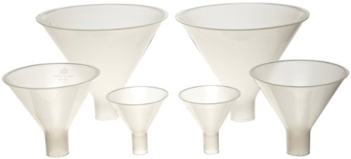 Dynalon 342555-0SET Polypropylene Powder Funnel Set, 6 Assorted Funnels