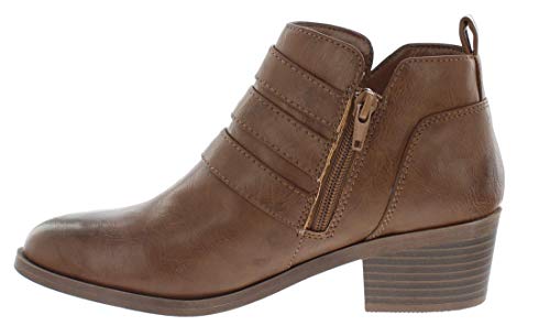 womens cognac booties