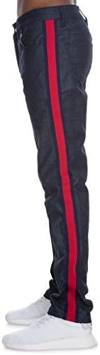 Derby Clothes S&amp;D x Nerdy Fresh Taped Denim Jeans in Indigo and Red/Navy
