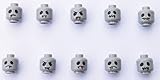 Lego Zombie Heads Version I, One Set of 10 Different Designs, Genuine Lego Parts