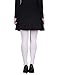 HDE Womens Solid Gradient Color Stockings Opaque Microfiber Footed Tights,XS-M,White