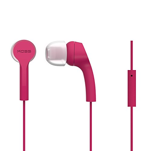 KOSS 190395 KEB9i in Ear Bud with Mic, Pink Headphone