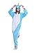 Grilong Unisex Adult Animals Pajamas Onesie Cosplay Costume Cute Sleepwear, Small1_blue Unicorn