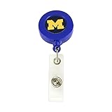 NCAA Michigan Wolverines Team Logo Office Student Retractable Badge Reel Id Ticket Clip