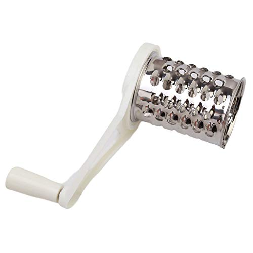 Binmer (TM) Kitchen Rotary Stainless Steel Cheese Grater Shredder Cutter Veggie Chopper Grinder With 3 Drum Blades