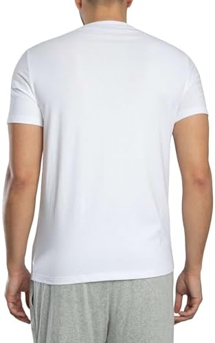 2-Pack Crew Neck T-Shirt, Blanco/Negro, M Hombre