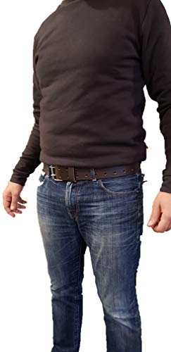 LAUTUS 2-Inch Work Belt in Heavy Top/Full Grain Leather, 28-Inch to 46-Inch - 100% Leather