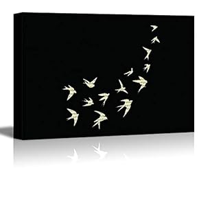 Canvas Wall Art Black and White Art Pictures Home Wall Decorations for Bedroom Living Room Paintings Canvas Prints Framed - 12x18 inches