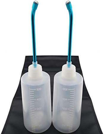 2 X 500cc 500ml Plastic Fuel Refill Bottle & Aluminum Alloy Bottle Straw RC All Scale Model Car 2PCS Set