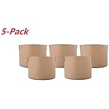 MELONFARM Grow Bags /Aeration Fabric Pots w/Handles (20 Gallons 5-Pack)