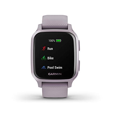 Garmin Venu Sq GPS Best Multisport Fitness Smartwatch Lavender/Purple with Wearable4U Power Bank