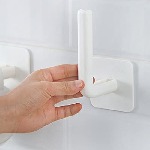 2 Pcs Paper roll Rack Towel Holder, Toilet Paper Holder, Kitchen Roll Holder Under Cabinet Self-Adhesive Tissue Rack for Bathroom Toilet Kitchen Offices