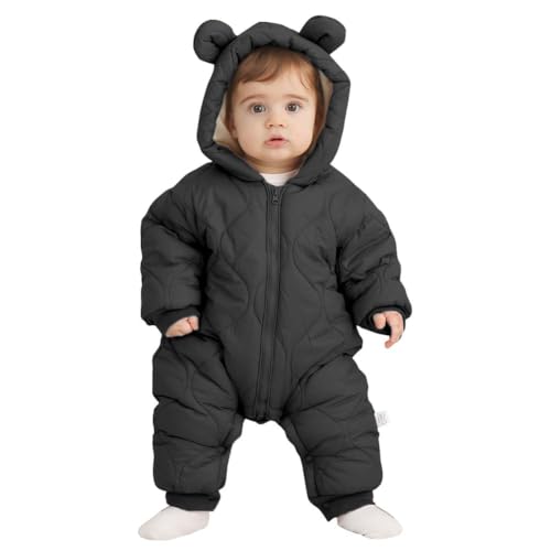 AiWMGL Baby Boy Snowsuit Newborn Winter Jumpsuit Romper Coat Clothes Outwear Onepiece Hoodies Toddler
