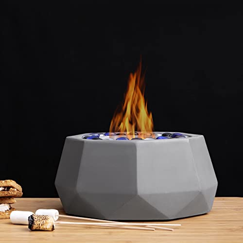 Ehomexpert Table Top Fire Pit, Bio Ethanol Fire Bowl for Indoor