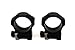 NightForce X-Treme Duty Ultralite 34 mm 6-Screw Hard Anodized Aluminum Gun Scope Rings Mounts, Set of 2, Black, 1.5
