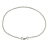 Joyful Creations Sterling Silver 1.5mm Diamond-Cut Rope Nickel Free Chain Bracelet Anklet Italy